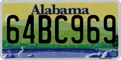 AL license plate 64BC969