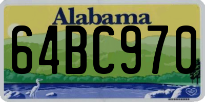 AL license plate 64BC970
