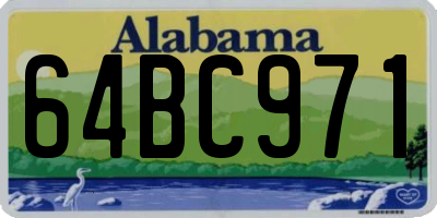 AL license plate 64BC971