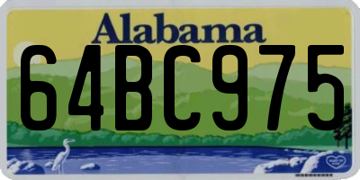 AL license plate 64BC975