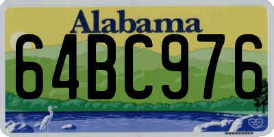 AL license plate 64BC976