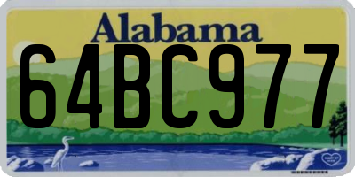 AL license plate 64BC977