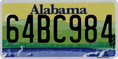 AL license plate 64BC984