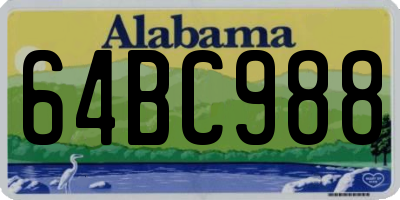 AL license plate 64BC988