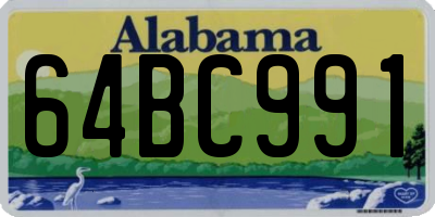 AL license plate 64BC991
