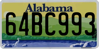 AL license plate 64BC993