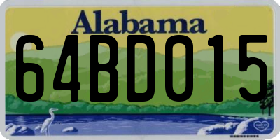 AL license plate 64BD015