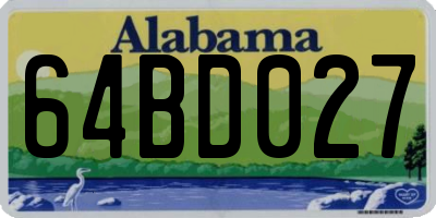 AL license plate 64BD027