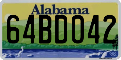 AL license plate 64BD042