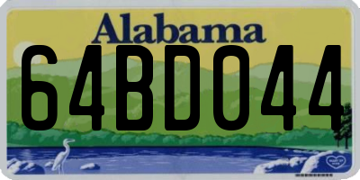 AL license plate 64BD044