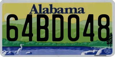 AL license plate 64BD048