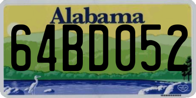 AL license plate 64BD052