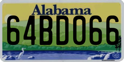 AL license plate 64BD066