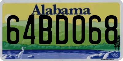 AL license plate 64BD068