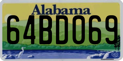 AL license plate 64BD069