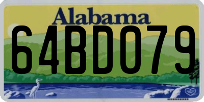 AL license plate 64BD079