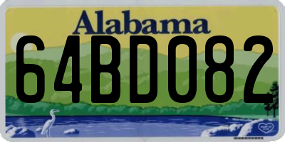 AL license plate 64BD082