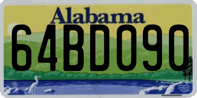 AL license plate 64BD090