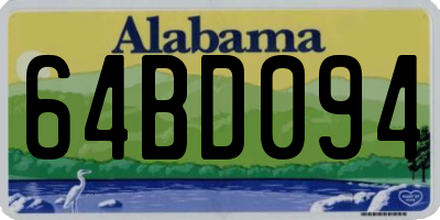 AL license plate 64BD094