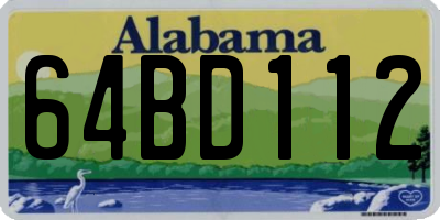 AL license plate 64BD112