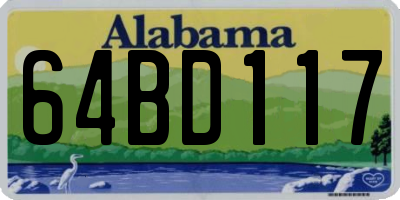 AL license plate 64BD117