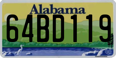 AL license plate 64BD119
