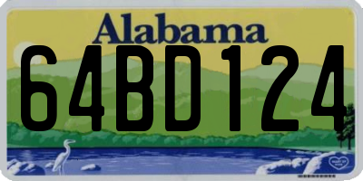AL license plate 64BD124