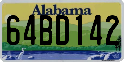 AL license plate 64BD142