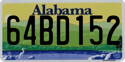 AL license plate 64BD152
