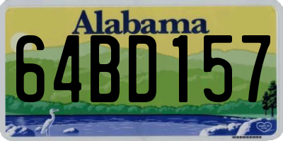 AL license plate 64BD157