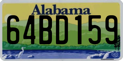 AL license plate 64BD159