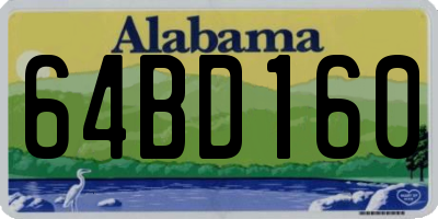 AL license plate 64BD160
