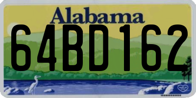 AL license plate 64BD162