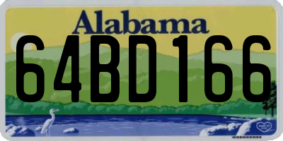 AL license plate 64BD166
