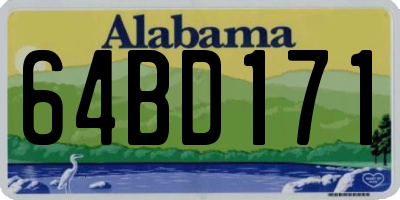 AL license plate 64BD171