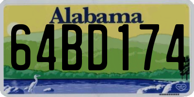 AL license plate 64BD174