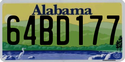AL license plate 64BD177