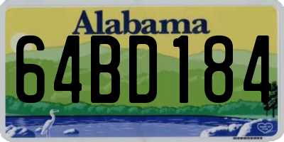 AL license plate 64BD184