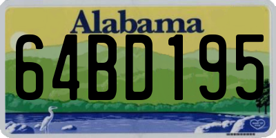 AL license plate 64BD195