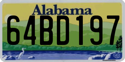 AL license plate 64BD197