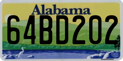 AL license plate 64BD202