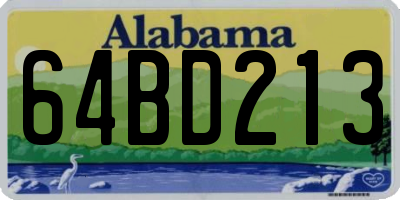 AL license plate 64BD213