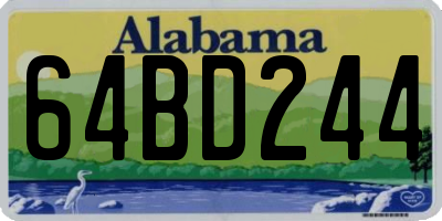 AL license plate 64BD244