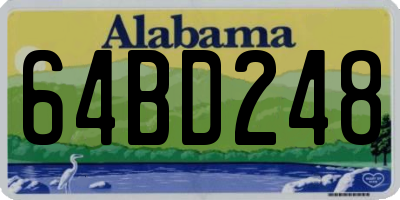 AL license plate 64BD248