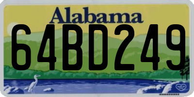 AL license plate 64BD249