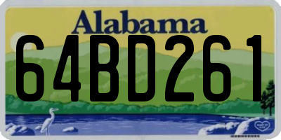 AL license plate 64BD261