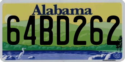 AL license plate 64BD262