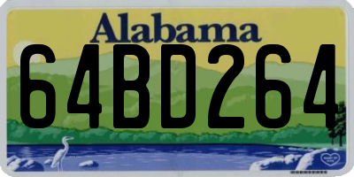 AL license plate 64BD264