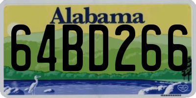 AL license plate 64BD266