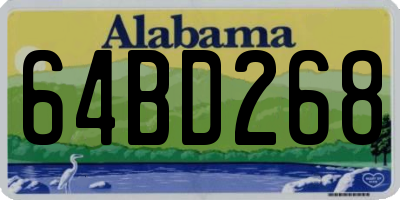 AL license plate 64BD268